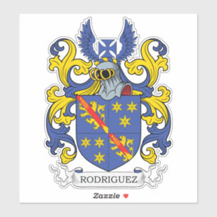 Pegatina Rodriguez Family Crest