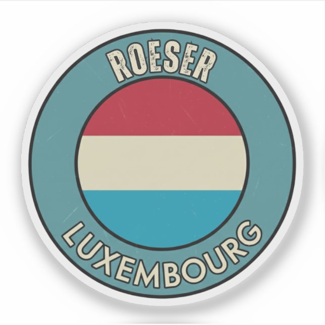 Pegatina Roeser, Luxemburgo (Anverso)
