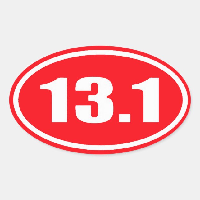 Pegatina rojo 13.1 | Media Maratón (Anverso)