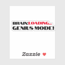 Pegatina rojo negro blanco motivante Genius Mode