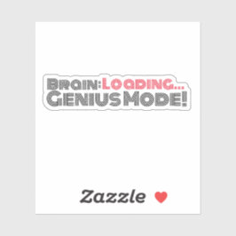 Pegatina rojo negro blanco motivante Genius Mode