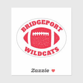 Pegatina rojo personalizado del equipo de fútbol