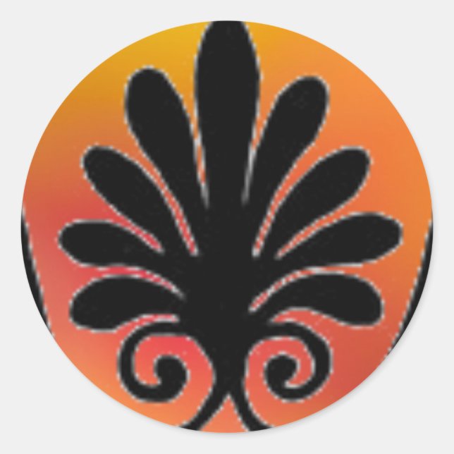 Pegatina rojo y Naranja (Anverso)