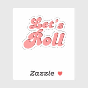 Pegatina Roll Retro Groovy Pieza de cumpleaños