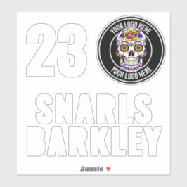 Pegatina Roller Derby Logo White Team Name Helmet