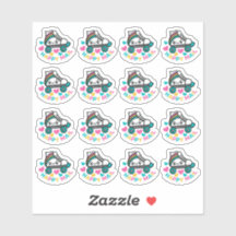 Roller Skate Happy Mail Personalizado-Pegatina de