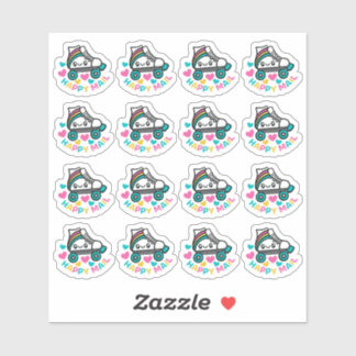 Pegatina Roller Skate Happy Mail Personalizado-Pegatina de