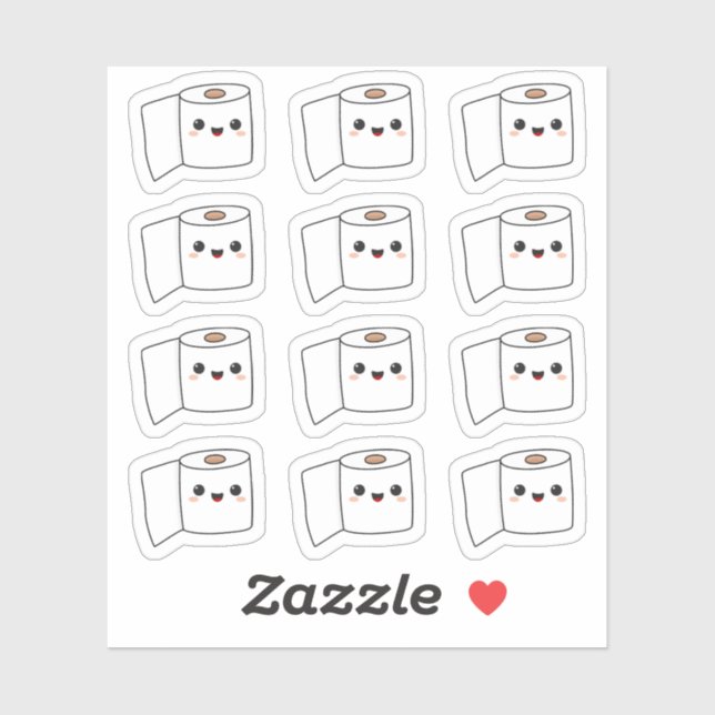 Pegatina Rollo de papel higiénico Formación Potty/ Reposici (Hoja)