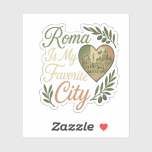 Pegatina Roma es mi ciudad favorita