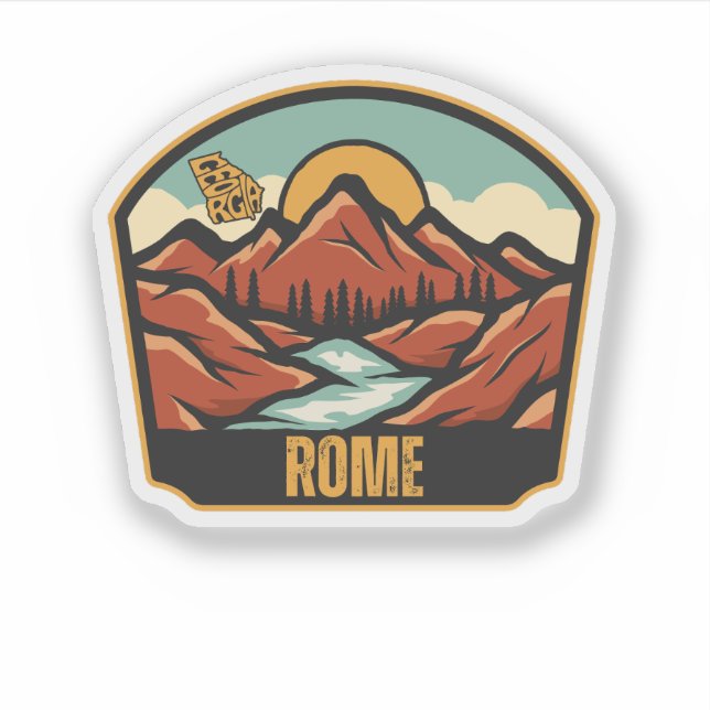 Pegatina Roma, Georgia (Anverso)