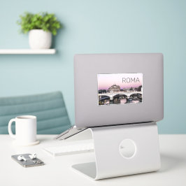 Pegatina Roma Italia Castel Sant'Angelo Puente Sunset