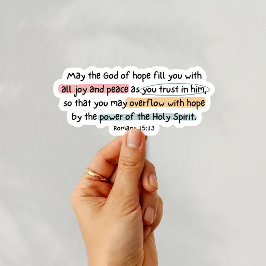 Pegatina Romanos 15:13 Dios de Esperanza