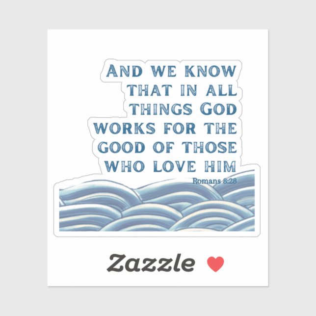 Pegatina Romanos 8:28 (Hoja)