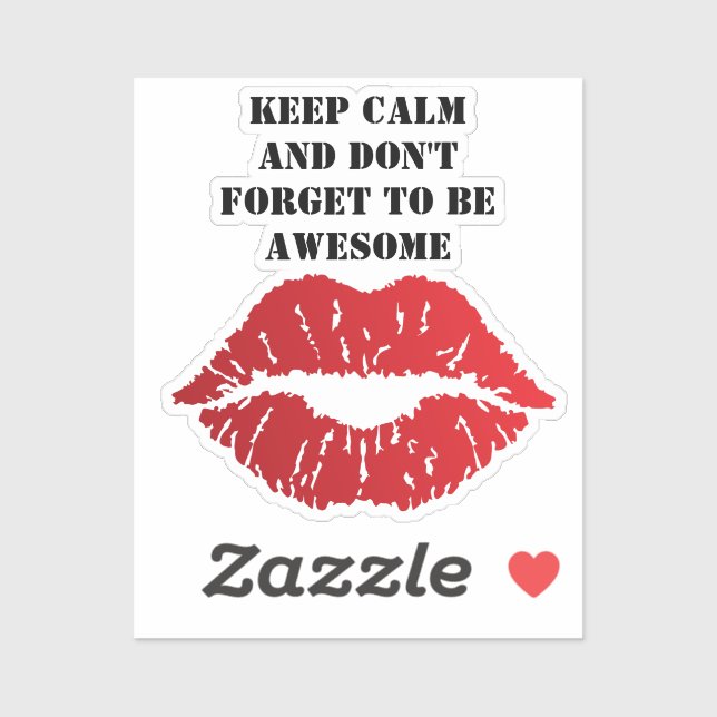 Pegatina Romantic chic luxe red lips (Hoja)