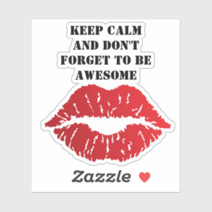 Pegatina Romantic chic luxe red lips