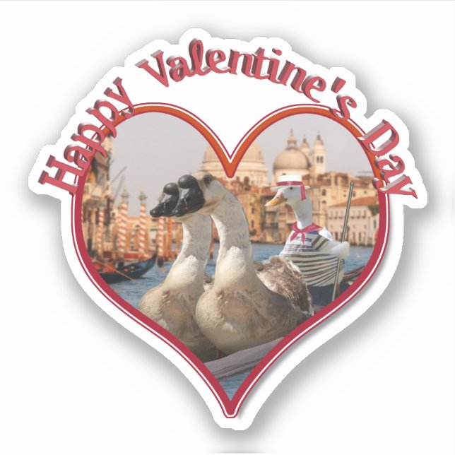 Pegatina Romantic Gondola Ride for Valentine's Day (Anverso)