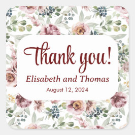 Pegatina romántica floral pastel vintage