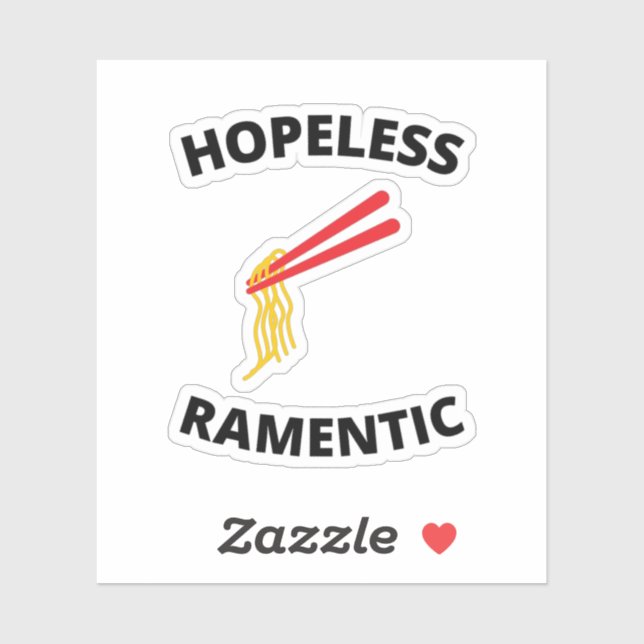 Pegatina Romántico sin Esperanza (Hoja)