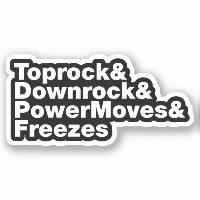 Pegatina Rompiendo movimientos (breakdance) (Anverso)