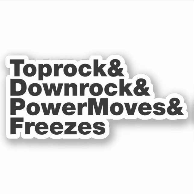 Pegatina Rompiendo movimientos (breakdance) (Anverso)