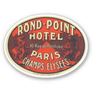 Pegatina Rond Point Hotel Paris Chaps Elysees