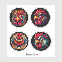 Pegatina "Rooster Rage The Next Wave" 4-Pack Sticker Bundle