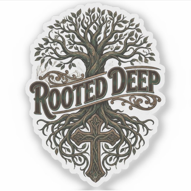 Pegatina Rooted Deep (Anverso)