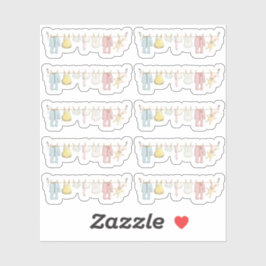 Pegatina Ropa de bebé Tendal Ropa Planificador de costura p