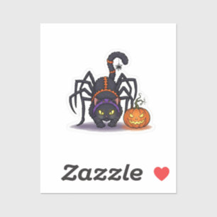 Pegatina Ropa de gatos araña - Vinyl de Halloween espeluzna