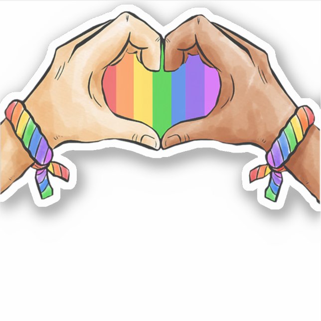 Pegatina Ropa De Orgullo Gay Lgbt Arcoiris (Anverso)