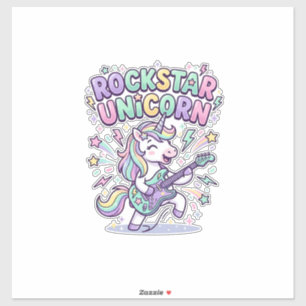 Pegatina Ropa gráfica encantadora de unicornio estrella de