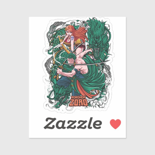 Pegatina Roronoa Zorro One Piece (Hoja)