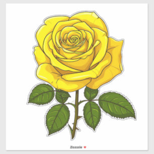 Pegatina Rosa Amarillo Brillante