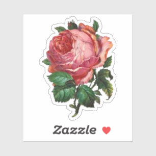 Pegatina Rosa antiguo