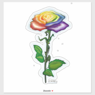 Pegatina Rosa arcoiris