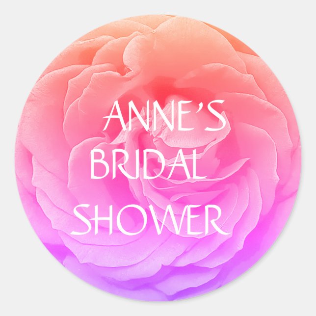 Pegatina Rosa Blossom Photo Classic (Anverso)