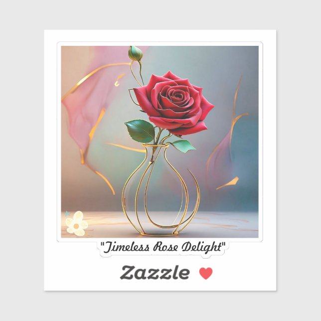 Pegatina "Rosa de distinción" (Hoja)