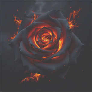 Pegatina Rosa de Fuego 