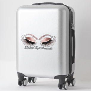 Pegatina Rosa de nombre de extensión para artista de maquil