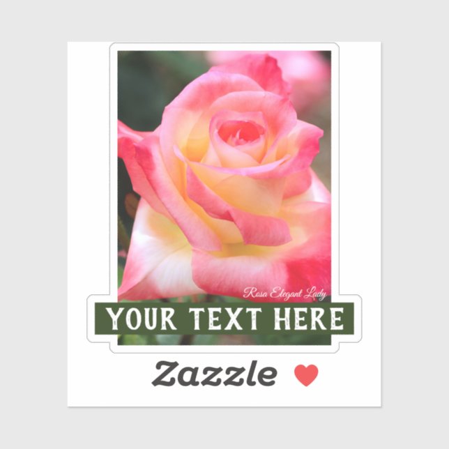 Pegatina Rosa Elegant Lady [Cut Seal] (Hoja)