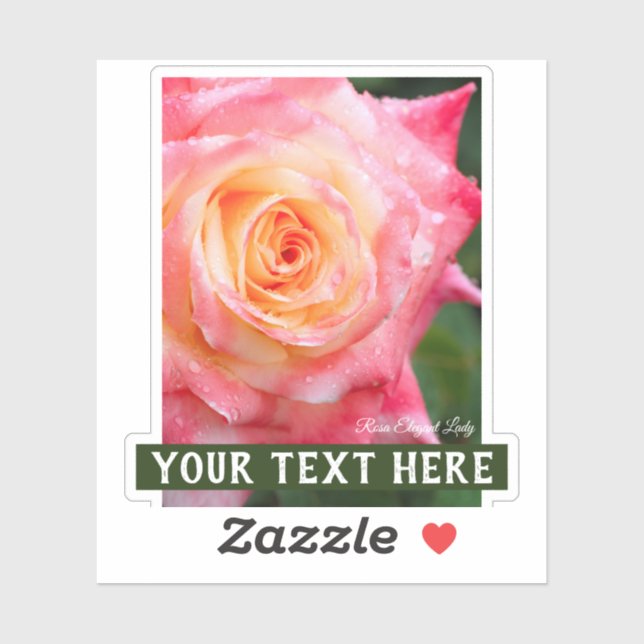 Pegatina Rosa Elegant Lady [Cut Seal] (Hoja)