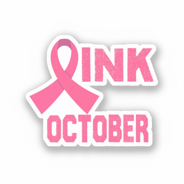 Pegatina Rosa en octubre (Anverso)
