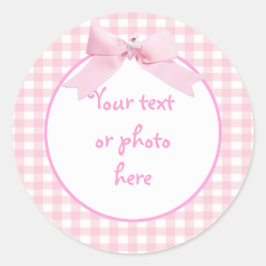 Pegatina Rosa Gingham