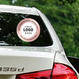 Pegatina Rosa Gold Business Logotipo Sitio Web Car Window D