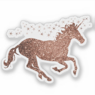 Pegatina Rosa Gold Unicorn