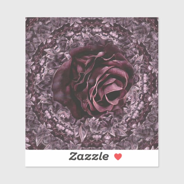 Pegatina Rosa Mandala (Hoja)