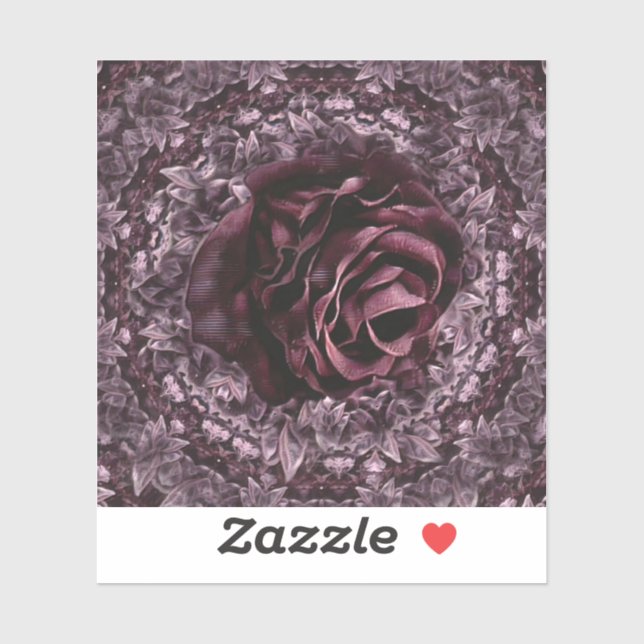 Pegatina Rosa Mandala (Hoja)