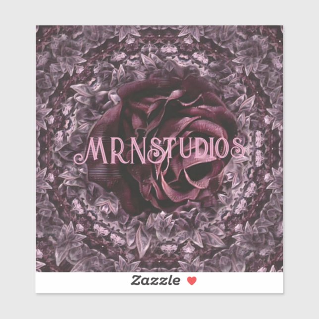 Pegatina Rosa Mandala (Hoja)