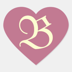 Pegatina rosa monogramado