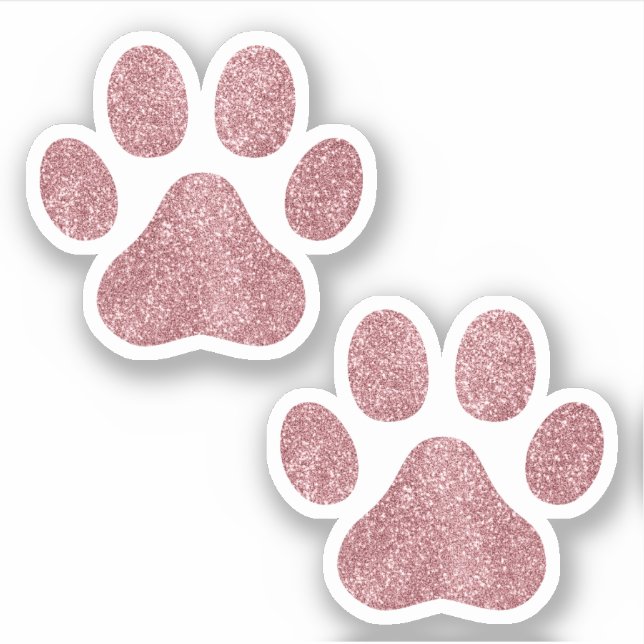 Pegatina Rosa Purpurina de oro Pinta Impresiones Pet Lover (Anverso)